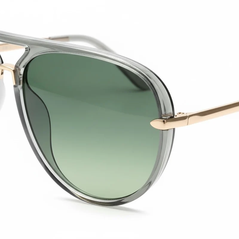 Lunettes de soleil aviateur monture alliage métallique unisexe avec verres teintés