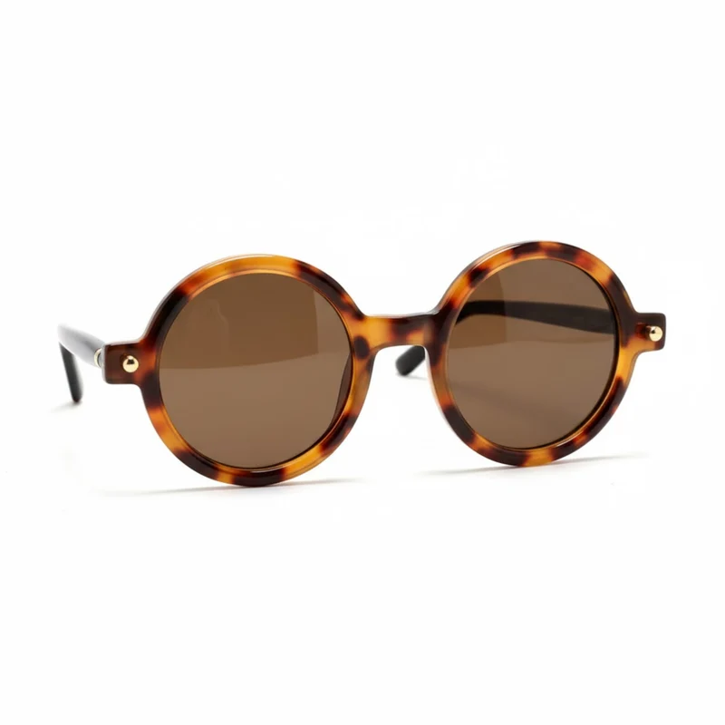 Lunettes de soleil rondes rétro avec verres polarisés TAC et protection UV400