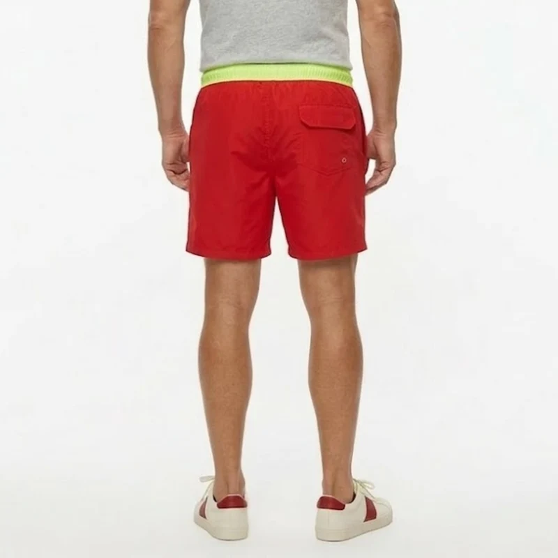 Maillot de Bain à Séchage Rapide pour Hommes avec Poches Zippées et Doublure en Filet