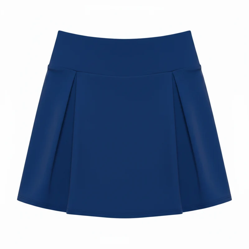Mini-jupe-short taille haute pour femmes avec short intégré et haute extensibilité