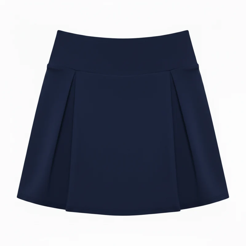 Mini-jupe-short taille haute pour femmes avec short intégré et haute extensibilité