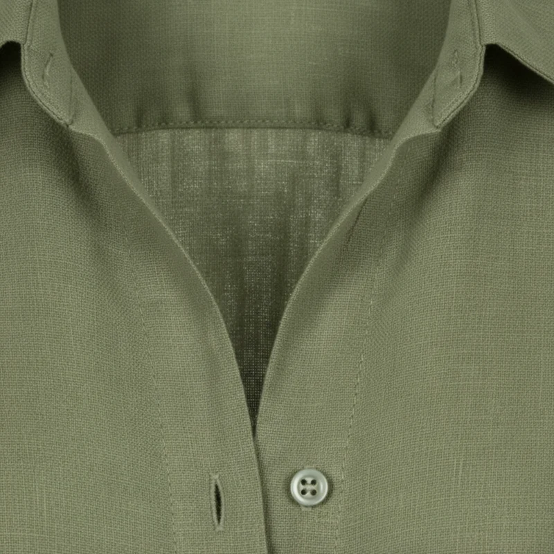Chemise décontractée ample pour femmes à boutons avec manches trois-quarts et encolure fendue