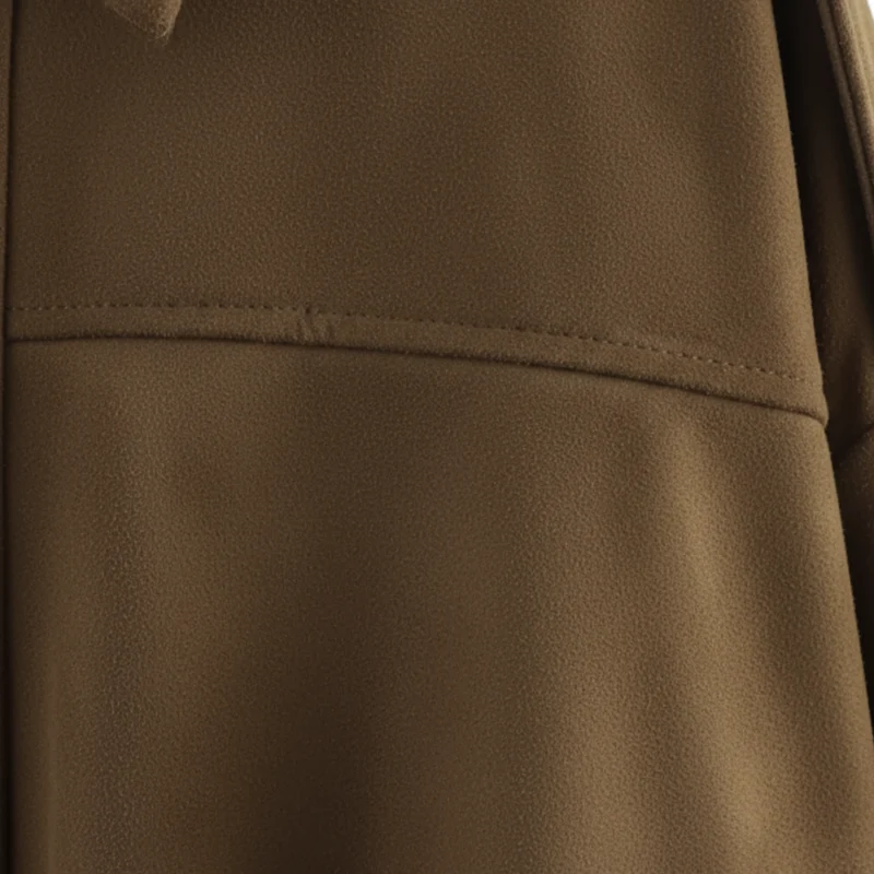 Blouson Bomber en Polyester avec Col à Revers et Fermeture Éclair pour Femme
