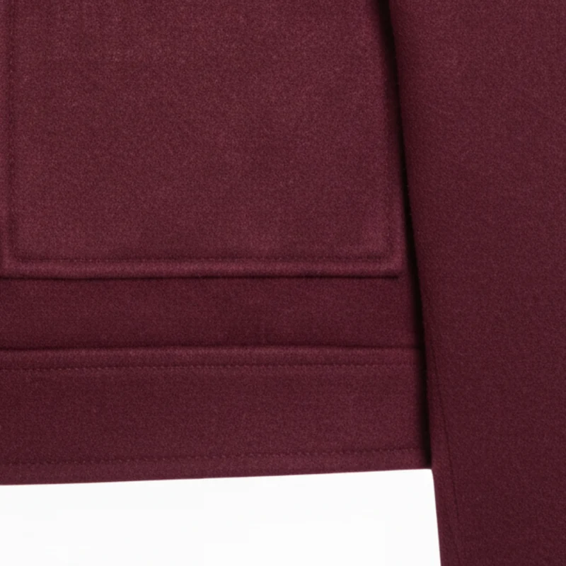Veste Courte en Polyester à Col Rabattu et Fermeture Éclair pour Femme