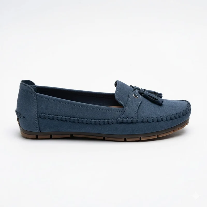 Mocassins en Cuir PU pour Femmes avec Glands Décoratifs et Semelle Souple