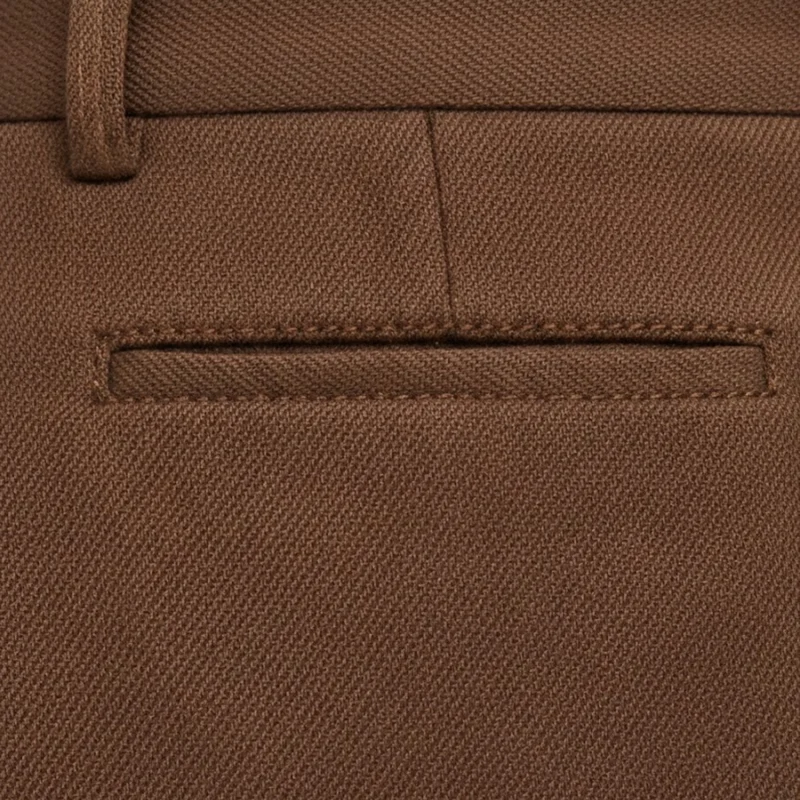 Pantalon de costume pour homme à coupe droite et taille haute de style italien