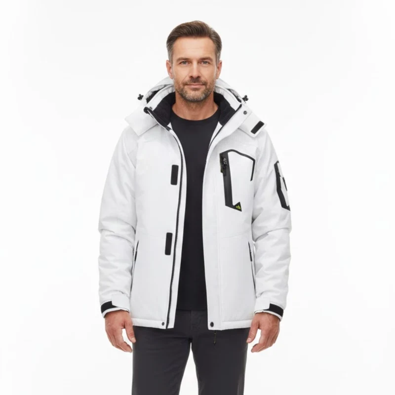 Veste Ski Homme Imperméable et Chaude en Polaire Épaisse