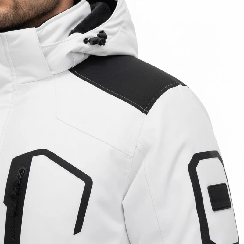 Veste Ski Homme Imperméable et Chaude en Polaire Épaisse