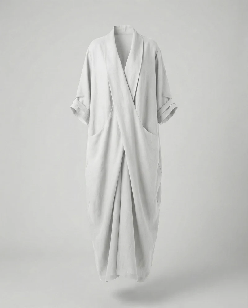 Robe Longue en Lin Moulante avec Poches pour Femme | Idéale pour les Vacances