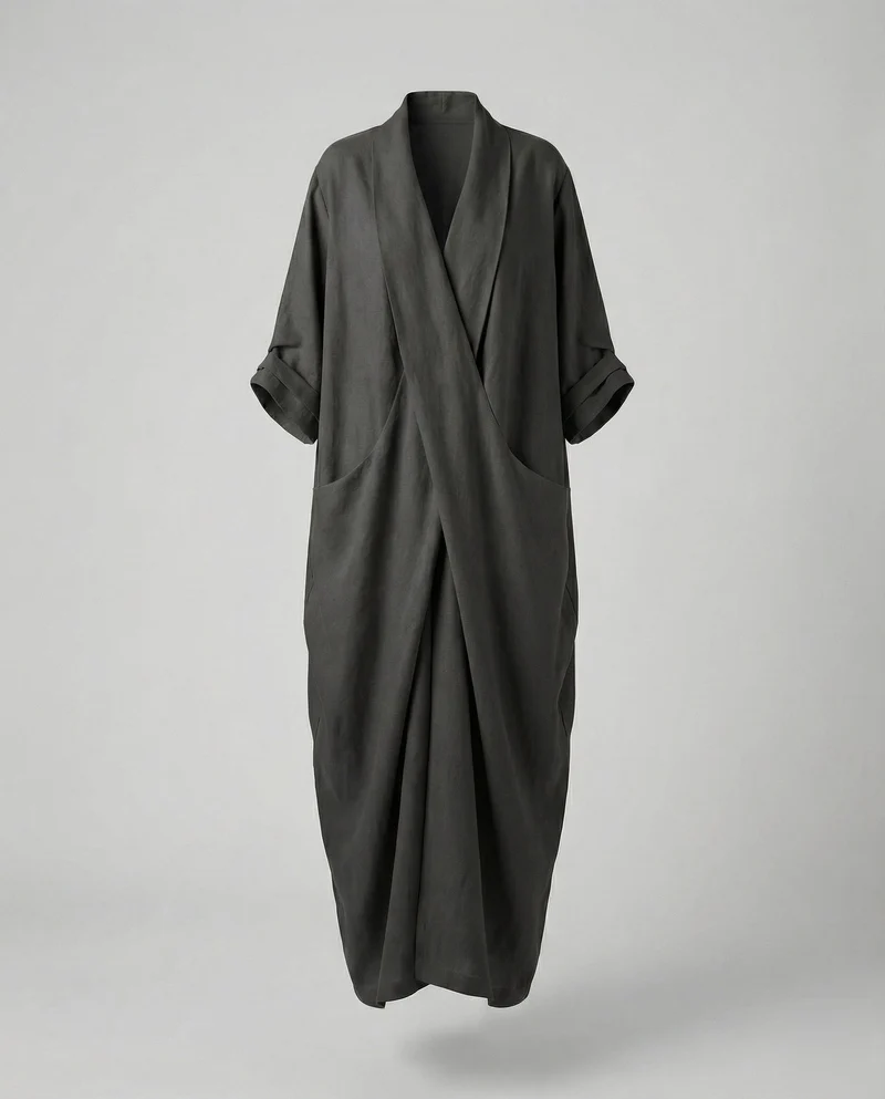 Robe Longue en Lin Moulante avec Poches pour Femme | Idéale pour les Vacances