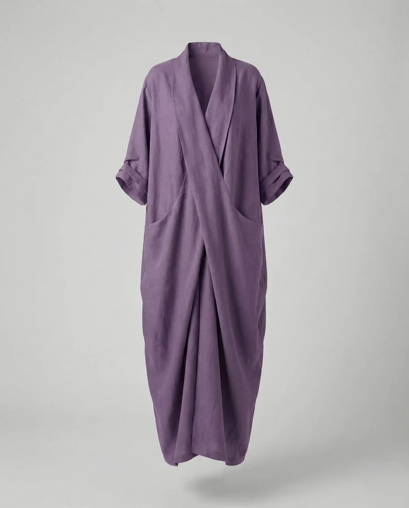 Robe Longue en Lin Moulante avec Poches pour Femme | Idéale pour les Vacances