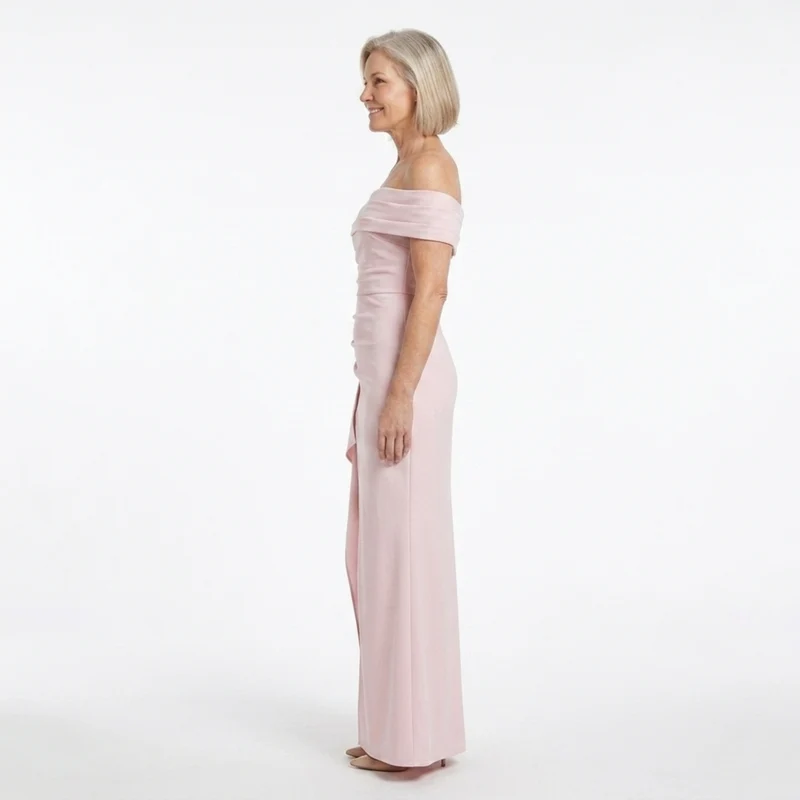 Robe de soirée longue — épaules dénudées coupe ajustée | événement formel