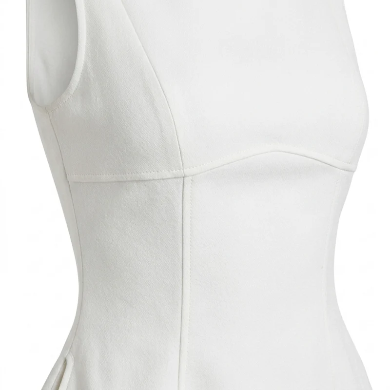 Robe courte femme — jupe boule en crêpe et col bateau | tenue de soirée