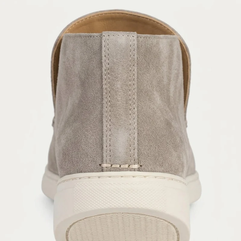 Mocassins montants pour homme — bottines à enfiler en daim — style bureau chic décontracté