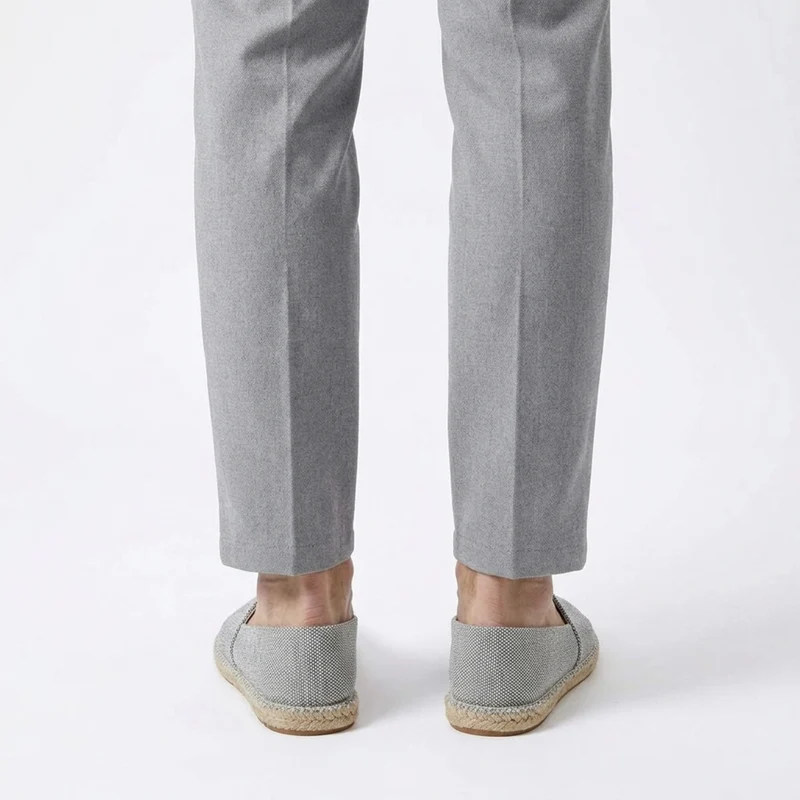 Espadrilles en lin pour homme — mocassins à enfiler en toile — plage et vacances