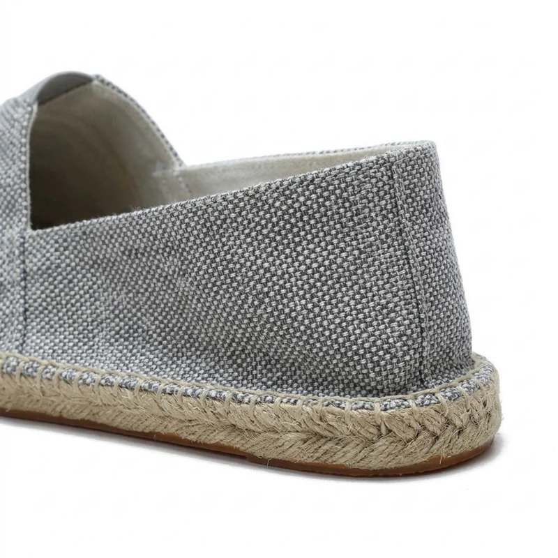 Espadrilles en lin pour homme — mocassins à enfiler en toile — plage et vacances