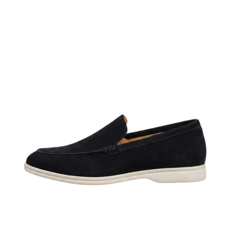 Mocassins en daim pour homme — semelle en caoutchouc — confort quotidien