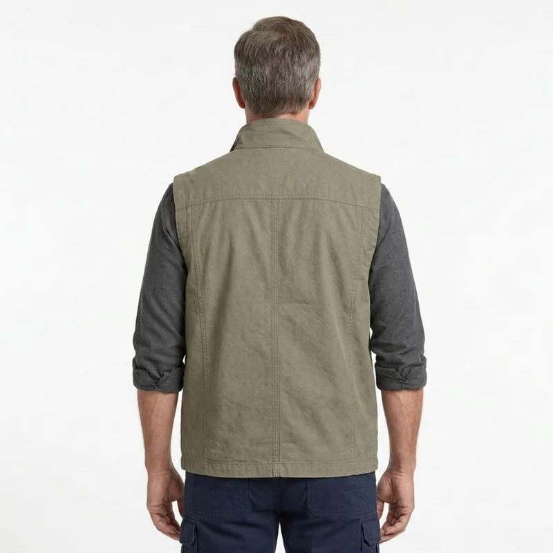 Gilet sans manches homme — poches zippées — extérieur et mi-saison