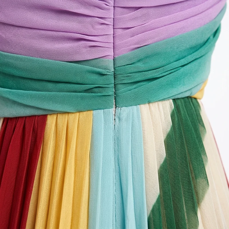 Robe longue femme bohème — bustier sans bretelles — plage et été
