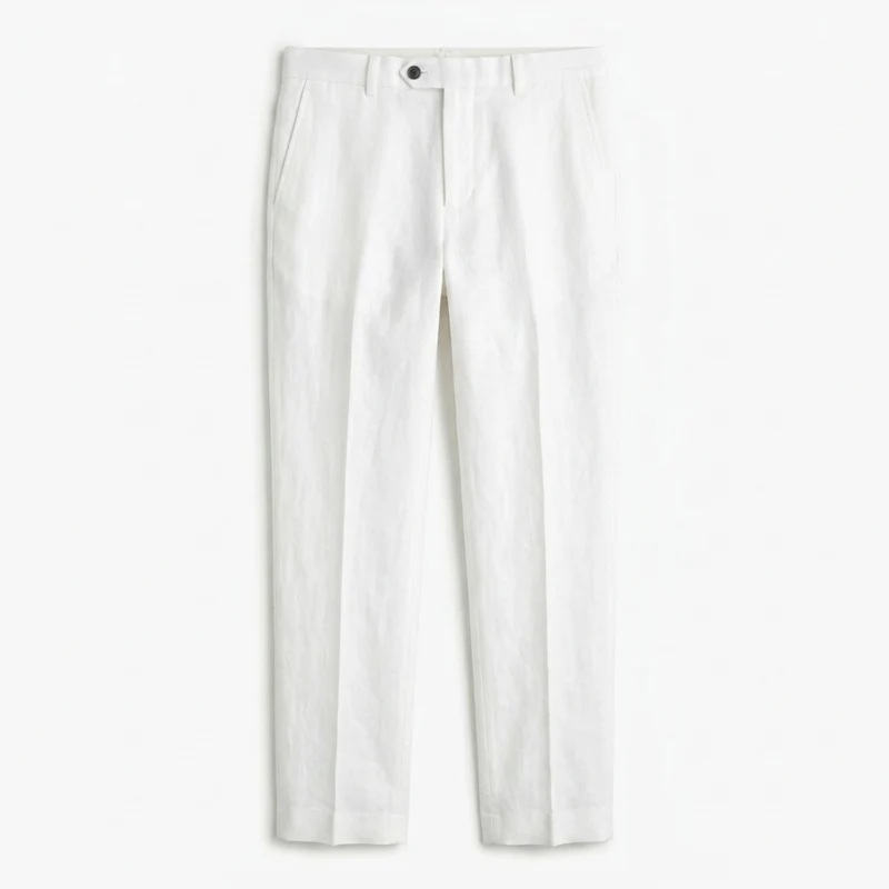 Pantalon en lin pour homme — coupe droite — vacances et plage
