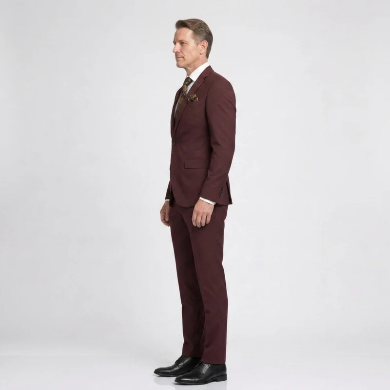 Costume homme coupe ajustée — ensemble deux pièces — bureau et cérémonie