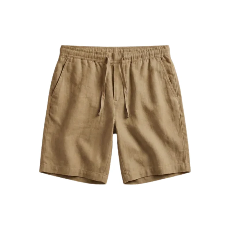 Short en lin pour homme — coupe décontractée — plage et été