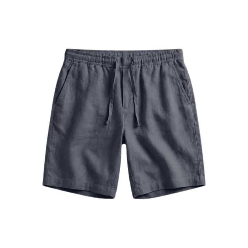 Short en lin pour homme — coupe décontractée — plage et été