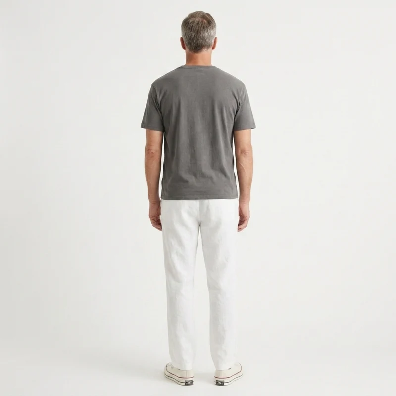 Pantalon large en lin homme — mélange coton — vacances et été
