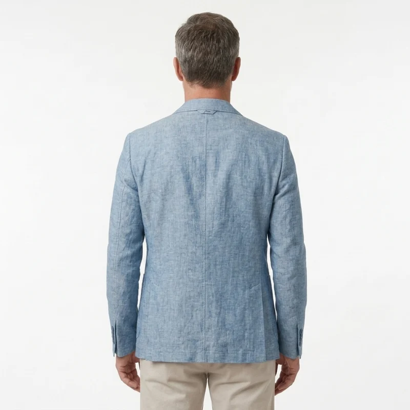 Veste blazer en lin homme — coupe ajustée — mariage et été