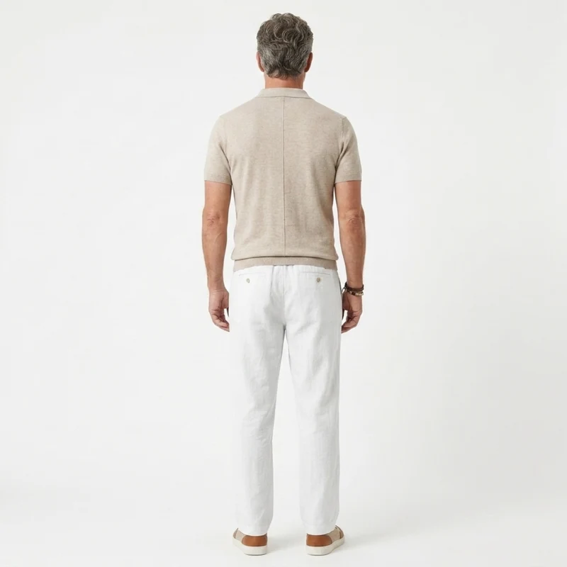 Pantalon coton homme coupe droite — voyage et quotidien
