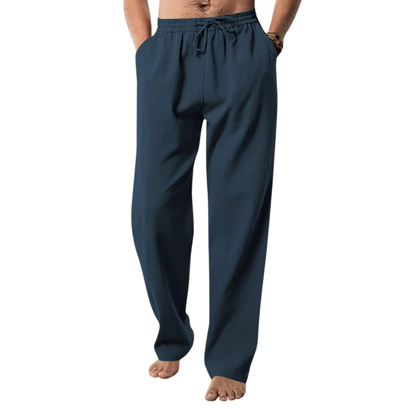 Pantalon coton homme coupe droite — voyage et quotidien