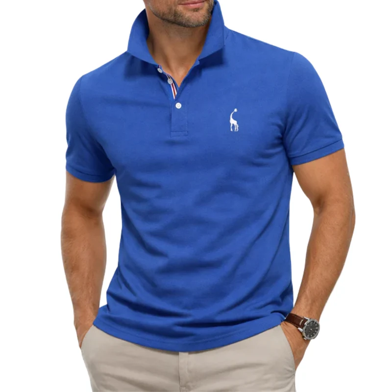 Polo en coton pour hommes — coupe régulière — style quotidien