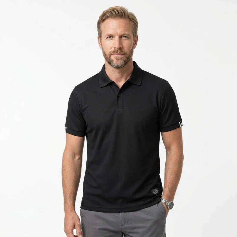 Polo d'été pour hommes — manches courtes et coupe classique — style décontracté