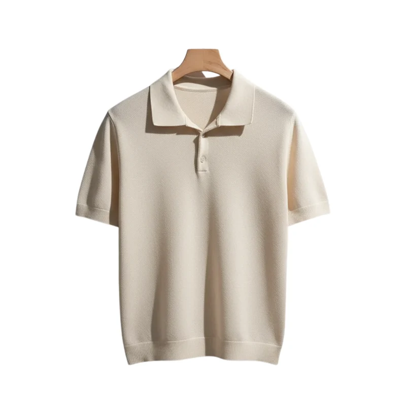 Polo homme en maille de coton coupe ajustée — détente