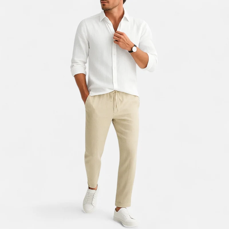 Ancienne Monde | Chemise en Lin pour Homme – Élégance Respirante, Indispensable Estival