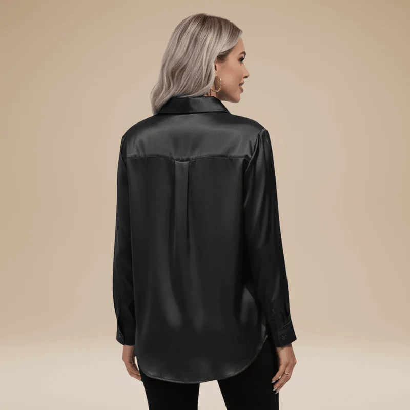 Chemisier élégant pour Femme en tissu satiné