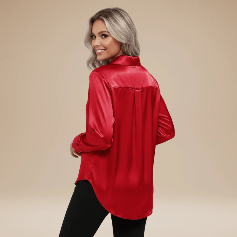Chemisier élégant pour Femme en tissu satiné