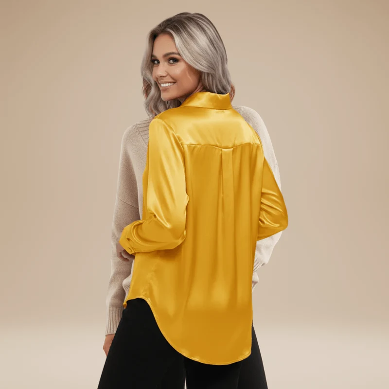 Chemisier élégant pour Femme en tissu satiné
