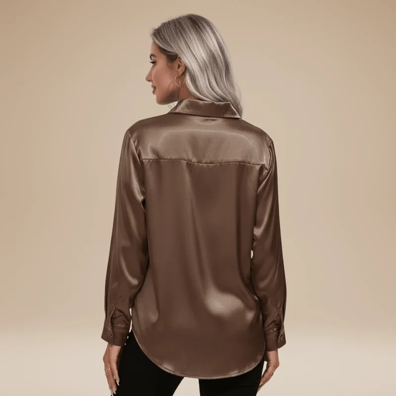 Chemisier élégant pour Femme en tissu satiné