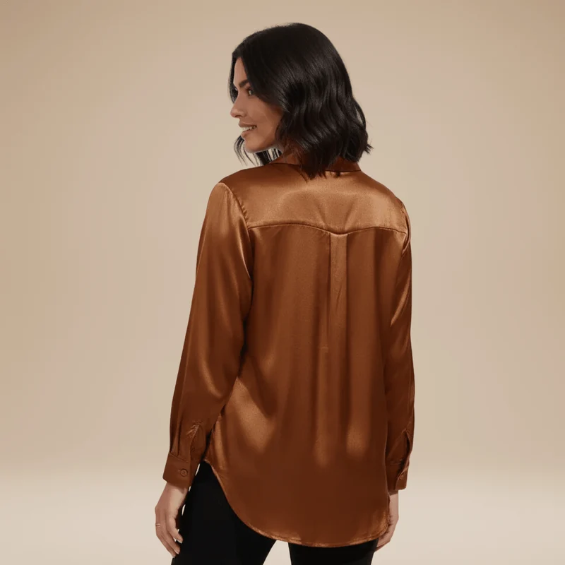 Chemisier élégant pour Femme en tissu satiné