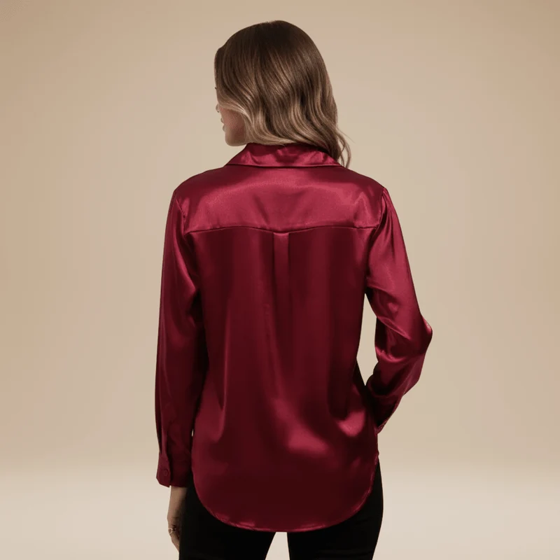 Chemisier élégant pour Femme en tissu satiné