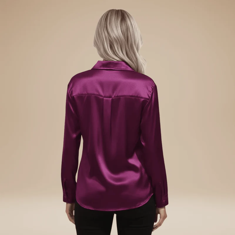 Chemisier élégant pour Femme en tissu satiné