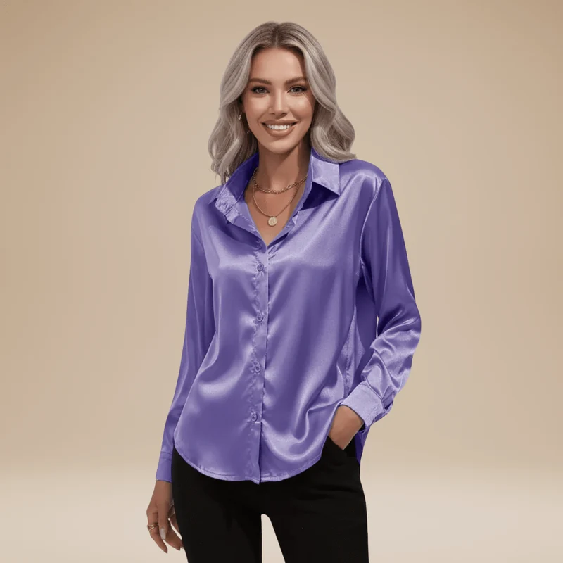 Chemisier élégant pour Femme en tissu satiné
