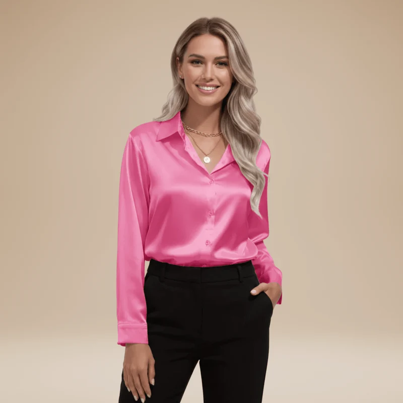 Chemisier élégant pour Femme en tissu satiné