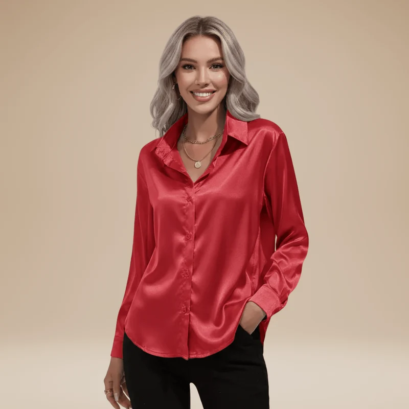 Chemisier élégant pour Femme en tissu satiné