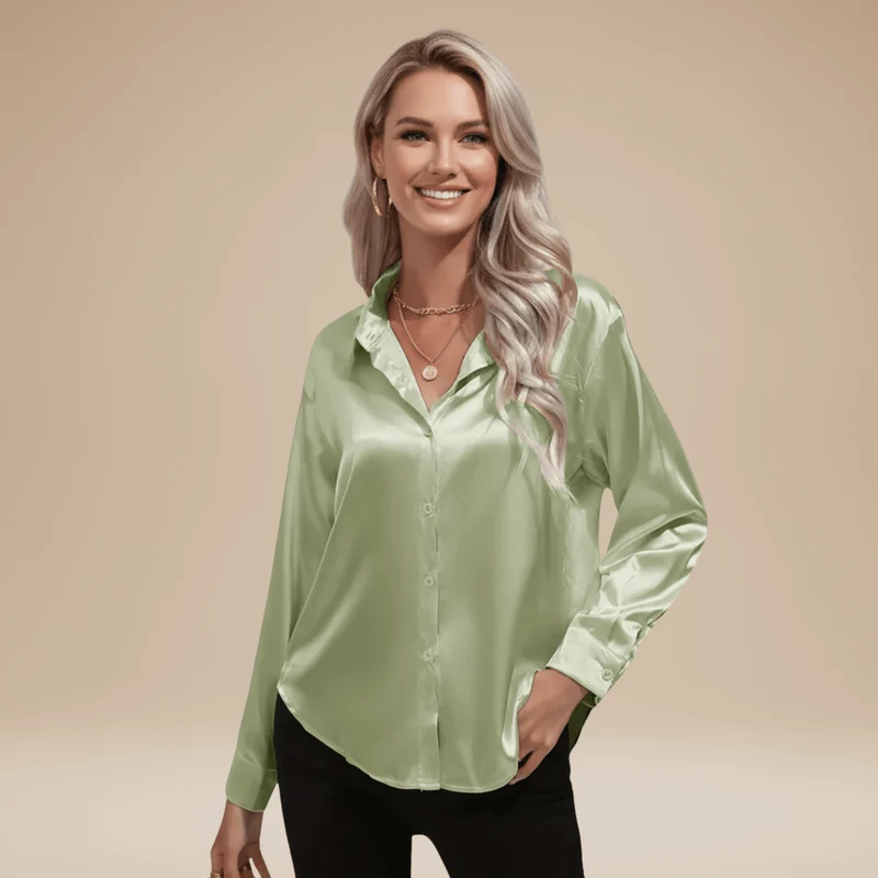 Chemisier élégant pour Femme en tissu satiné