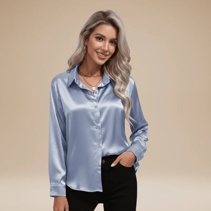 Chemisier élégant pour Femme en tissu satiné