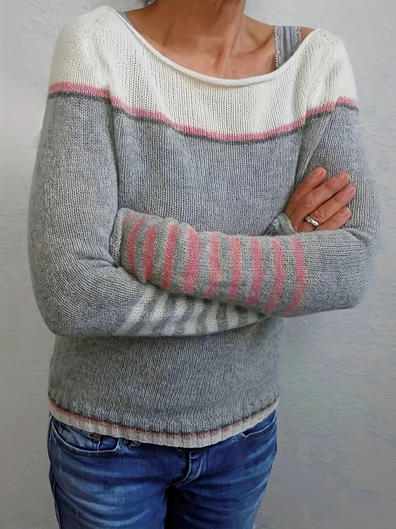 Pull à rayures pour femmes