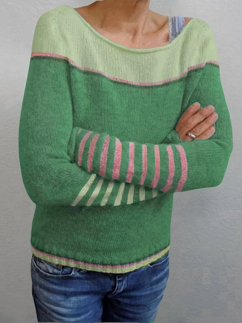 Pull à rayures pour femmes