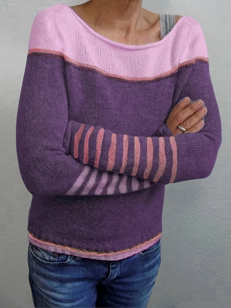 Pull à rayures pour femmes